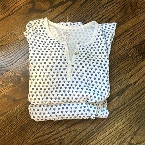 Roberta Roller Rabbit Blue heart Long sleeve/ Pant Set SIZE SMALL💙